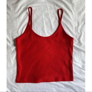 PacSun Basics red cropped cami